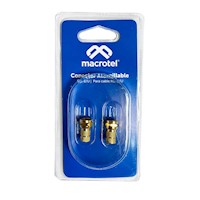CONECTORES ATORNILLABLES RG-6 GOLD (PACK 2 UNIDS.)
